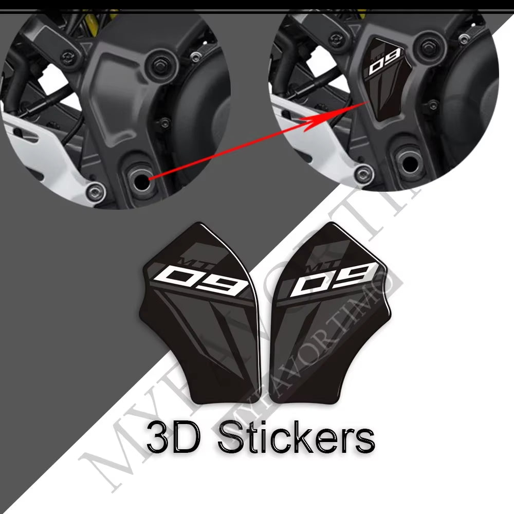 Yamaha MT-09 MT-09 SP FZ-09 3D Epoxy Tank Decals Kit 2021-2022 丨 Fuel Cap and Side Stickers