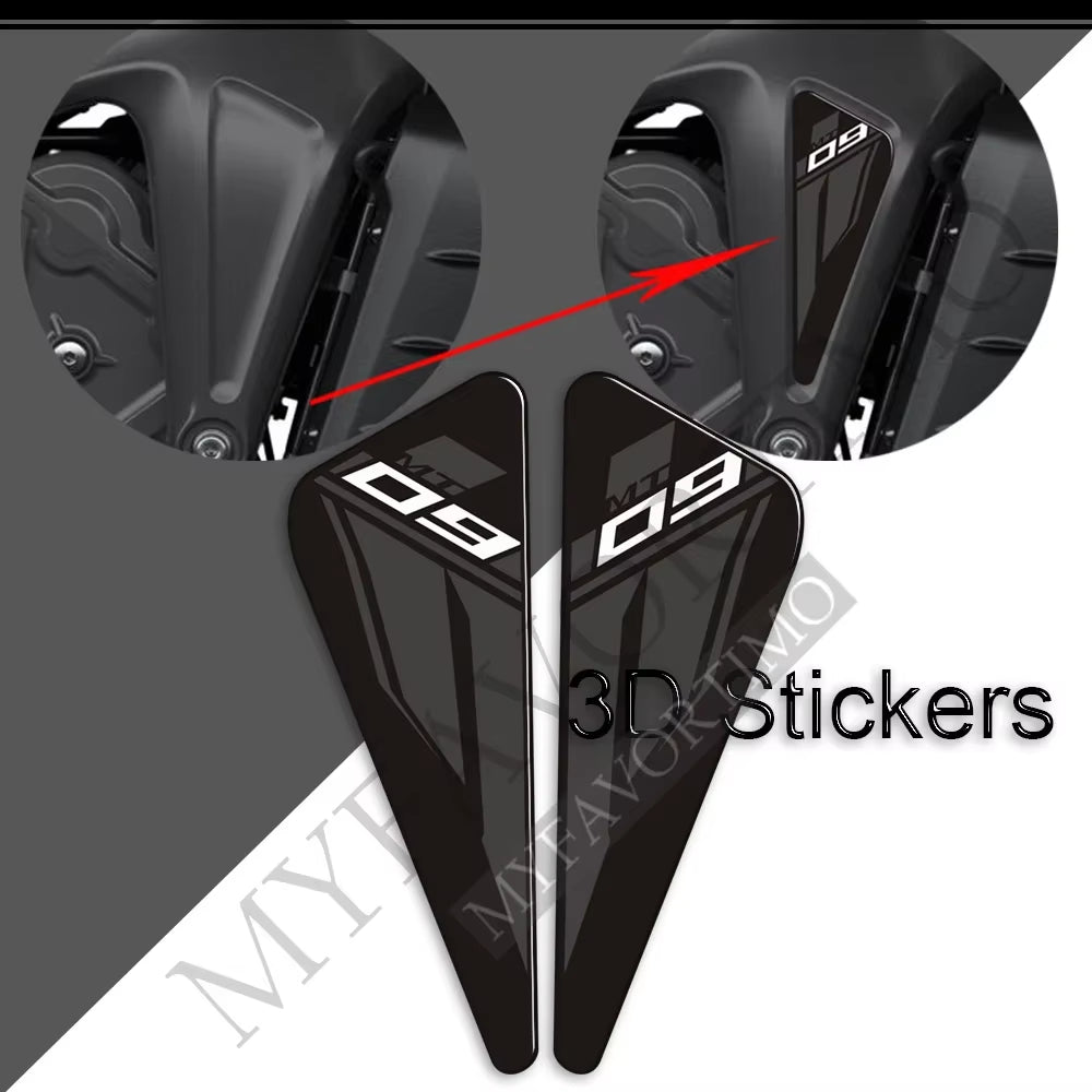Yamaha MT-09 MT-09 SP FZ-09 3D Epoxy Tank Decals Kit 2021-2022 丨 Fuel Cap and Side Stickers