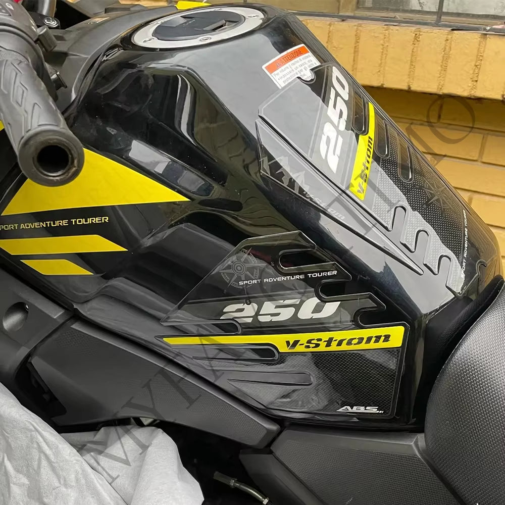 Suzuki V-Strom DL250 SX 3D Epoxy Tank Decals Kit 2022-2025 丨 Center and Side Stickers
