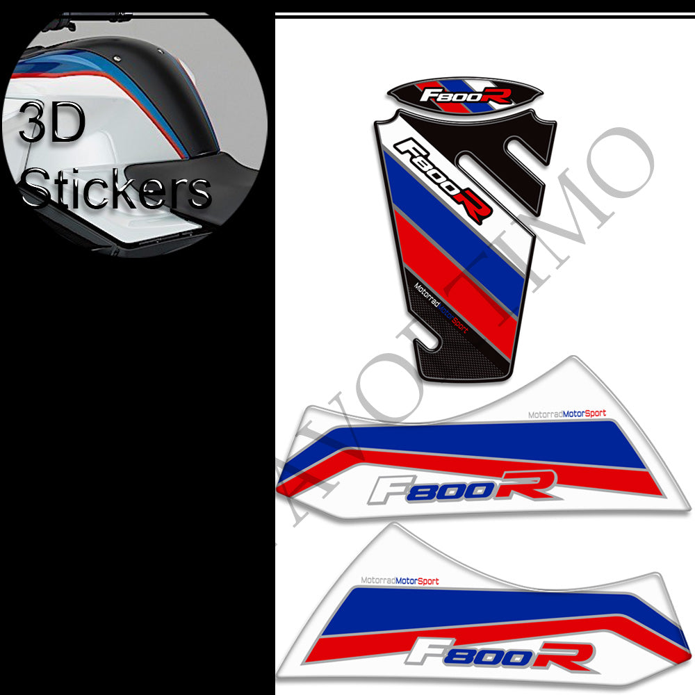 BMW F800R Tank Decals Kit 丨 Center Pad and Side Stickers