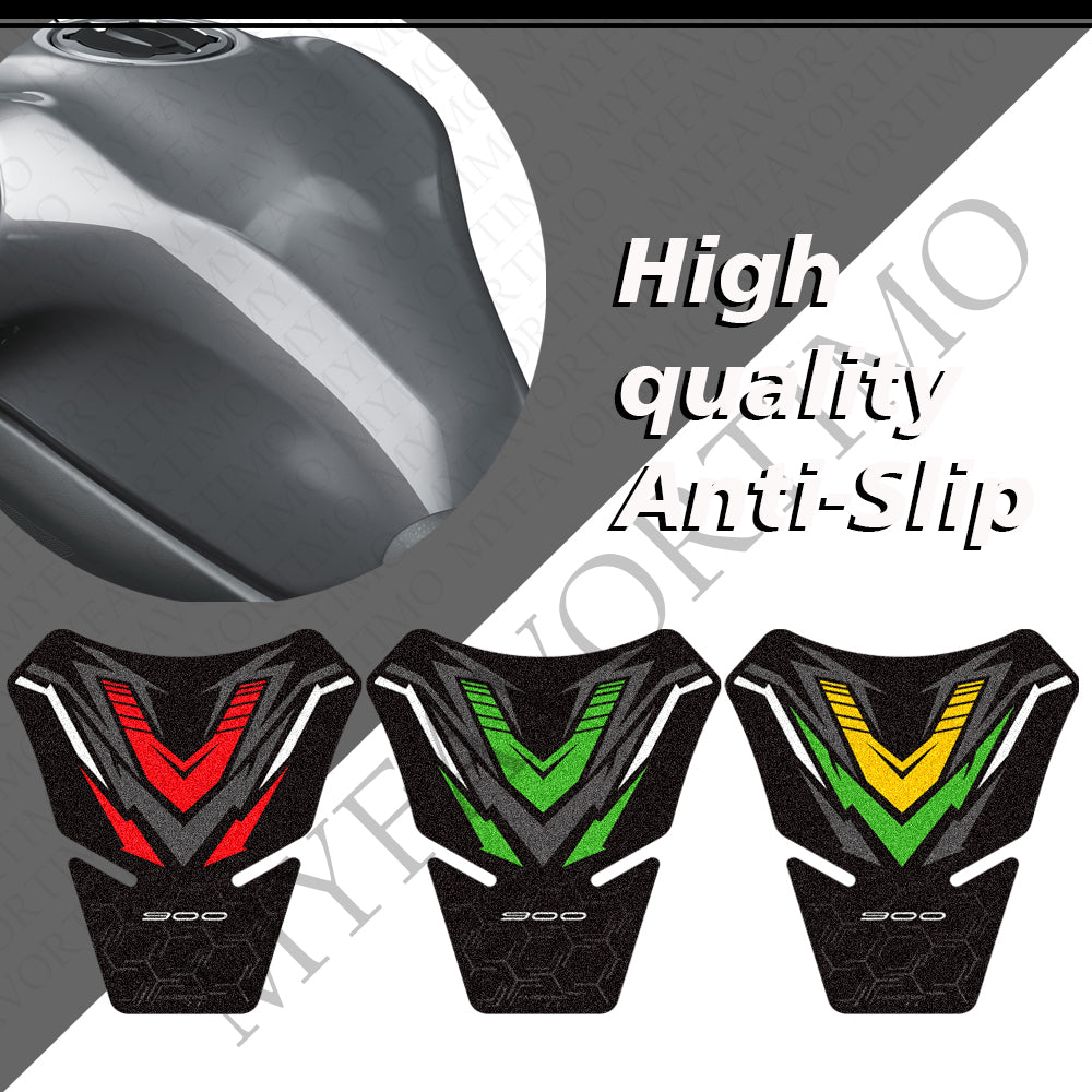Kawasaki Z900 Z900SE Matte Anti-Slip Tank Pad Kit 2019-2024 丨 Center and Side Stickers