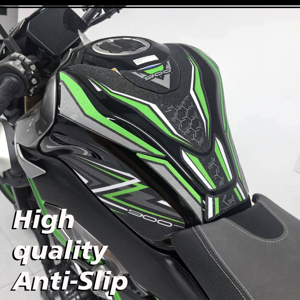 Kawasaki Z900 Z900SE Matte Anti-Slip Tank Pad Kit 2025-2026 丨 Center and Side Stickers