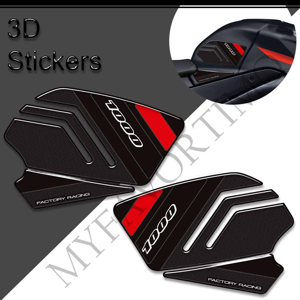 Suzuki GSX-R1000 GSX-R1000R 3D Epoxy Tank Side Decals Kit 2017-2026 丨 Yellow Blue Red Black