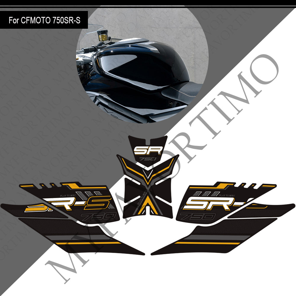 CFMOTO 750SR-S Anti-Slip Tank Pad Kit 丨 Center and Side Stickers