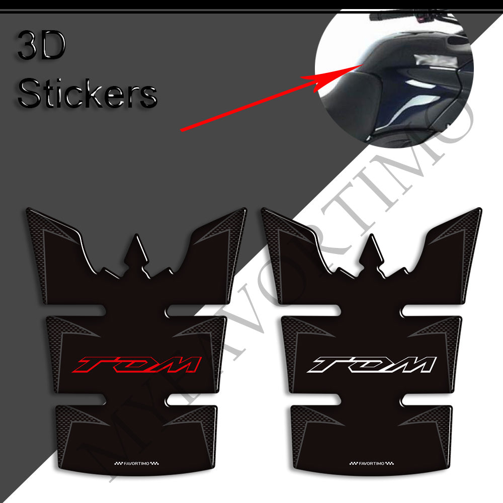 Yamaha TDM900 3D Epoxy Tank Pad Kit 2002-2011 丨 Center and Side Stickers