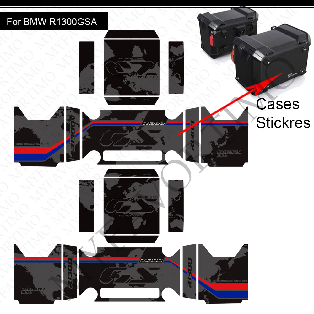 BMW R1300GS Adventure PVC Pannier Decals Kit 丨 Side Case Stickers