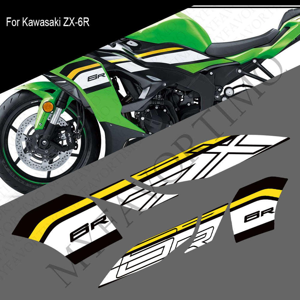 Kawasaki Ninja ZX-6R PVC Decals Kit 丨 Tank and Full Body Stickers