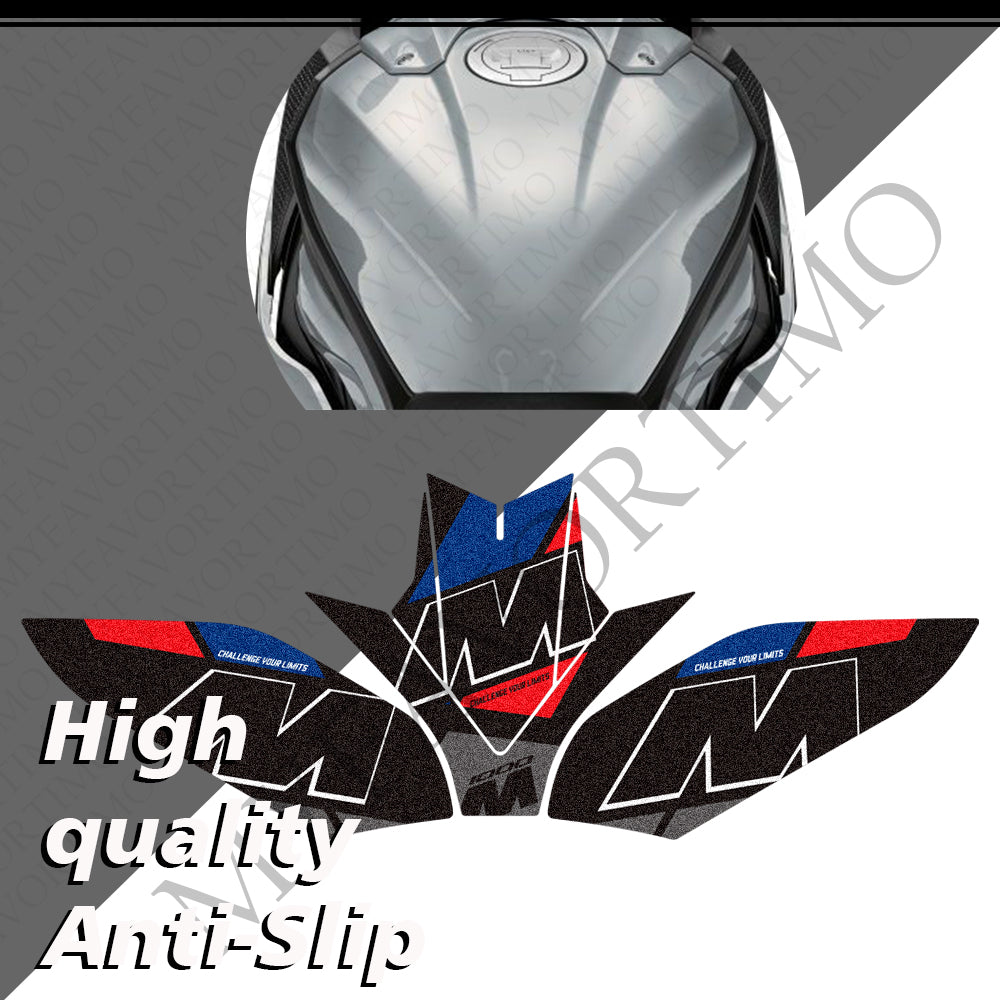 BMW S1000RR S1000R M1000RR M1000R Matte Anti-Slip Tank Pad Kit 丨 Center and Side Stickers