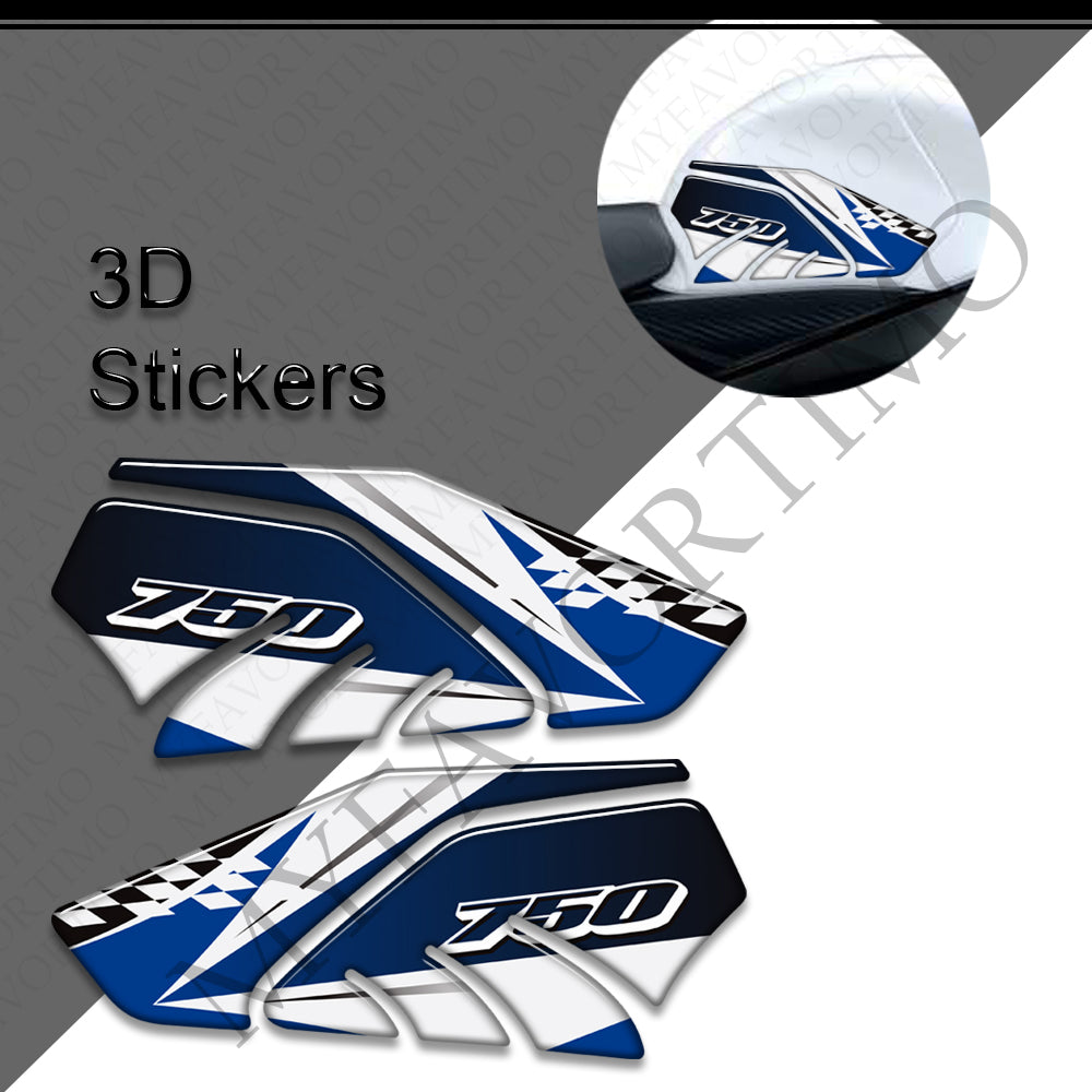 Suzuki GSX-R600 / GSX-R750 | 3D Epoxy Knee Tank Pad & Protection Stickers Decals