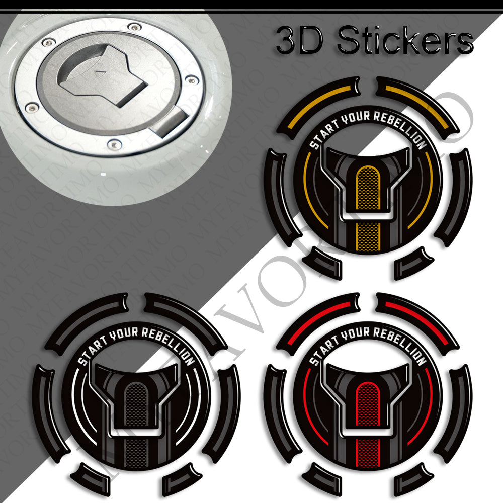 Honda Rebel 250 300 500 3D Epoxy Tank Decals Kit 丨 Fuel Cap and Side Stickers