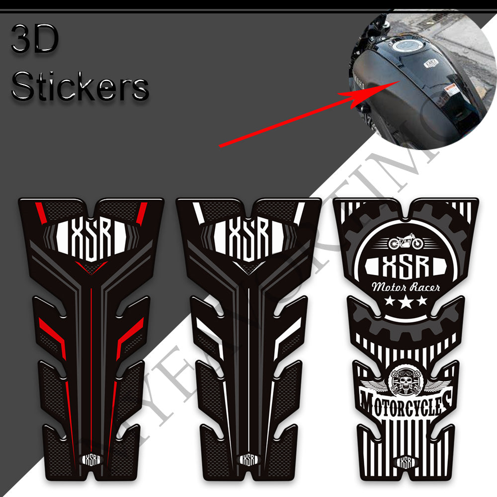 Yamaha XSR125 3D Epoxy Tank Pad Kit 2021-2023 丨 Center and Side Stickers