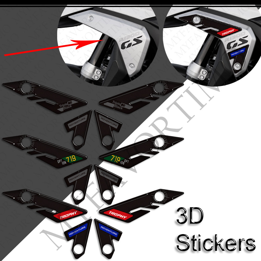 BMW R1300GS Adventure Trophy Triple Black Option 719 3D Epoxy Tank Decals Kit 丨 3D Resin Protector