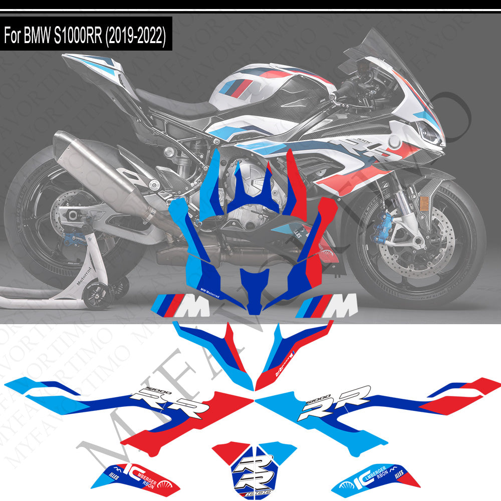 BMW S1000RR M1000RR PVC Decals Kit 2019-2022 丨 Tank and Full Body Stickers