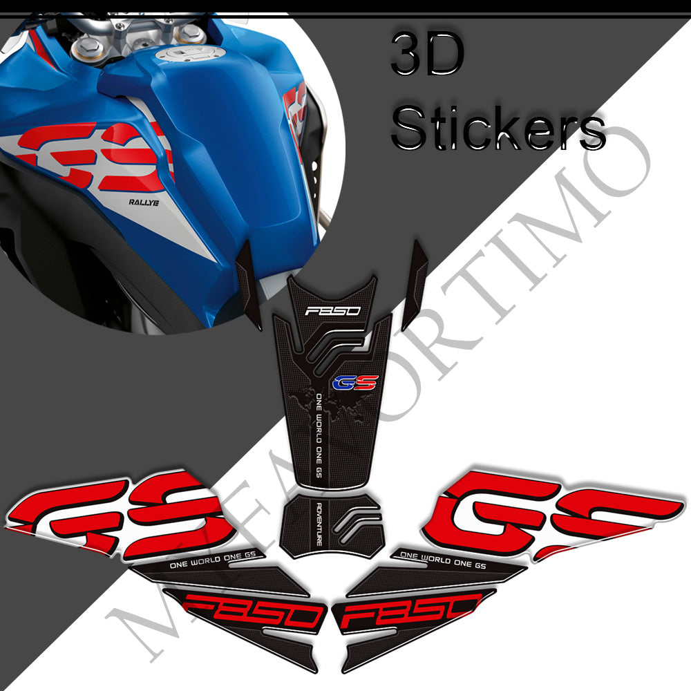 BMW F850GS Adventure 3D Epoxy Tank Decals Kit 2019-2023 丨 Center Pad and Side Stickers