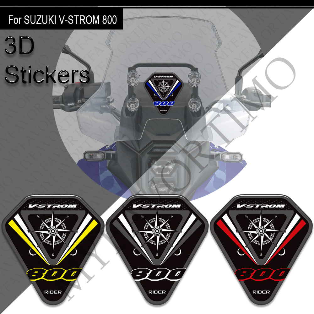 Suzuki V-Strom 800DE 3D Epoxy Tank Decals Kit 2023-2025 丨 Center Pad and Side Stickers