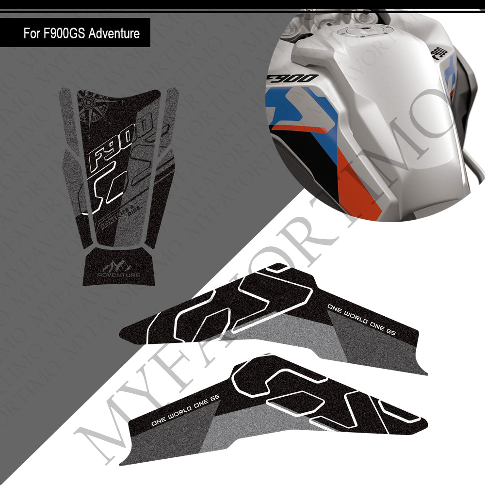 BMW F900GS Adventure Anti-Slip Tank Pad Kit 2024-2026 丨 Center and Side Stickers