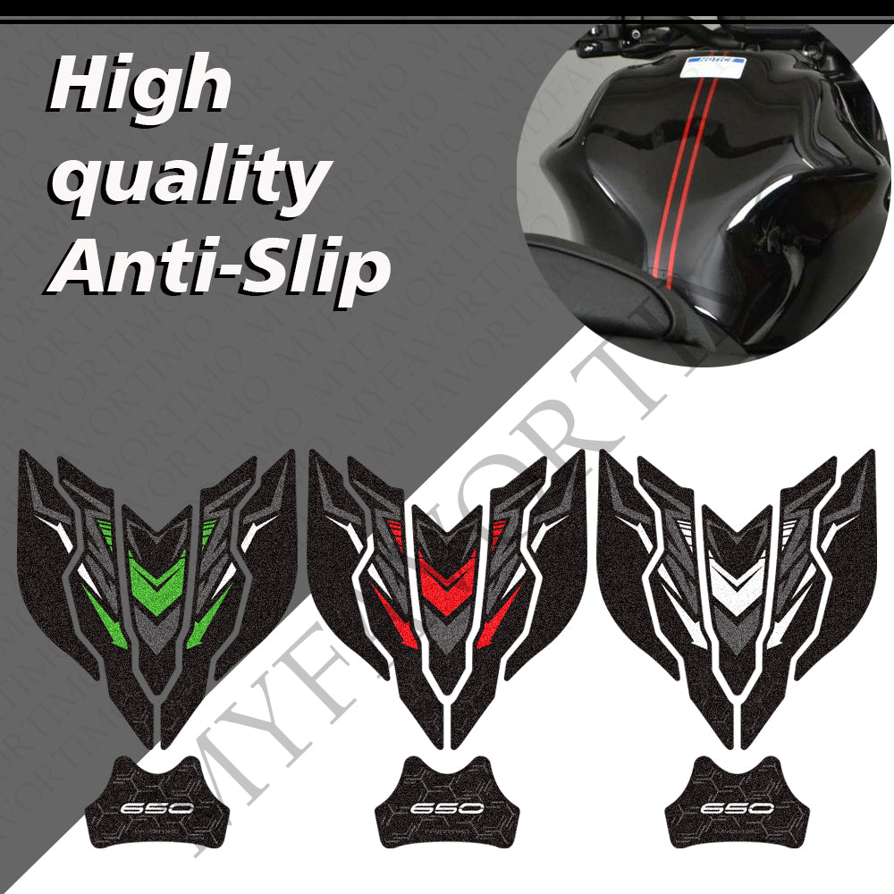 Kawasaki Ninja Z650 Z650 S Kit de patins de réservoir antidérapants mats 丨 Autocollants centraux et latéraux