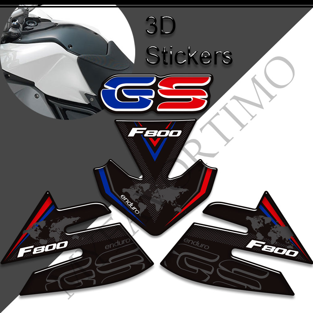 BMW F800GS Tank Decals Kit 丨 Center Pad and Side Stickers