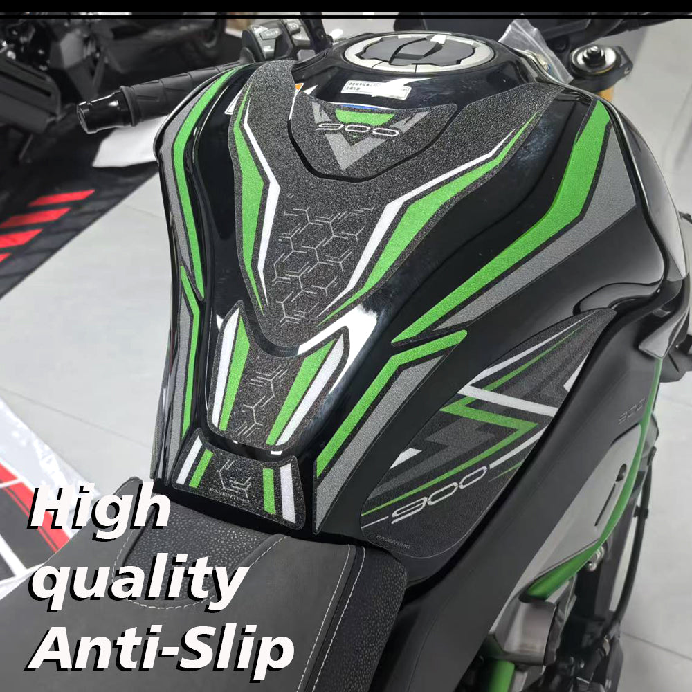 Kawasaki Z900 Z900SE Matte Anti-Slip Tank Pad Kit 2025-2026 丨 Center and Side Stickers