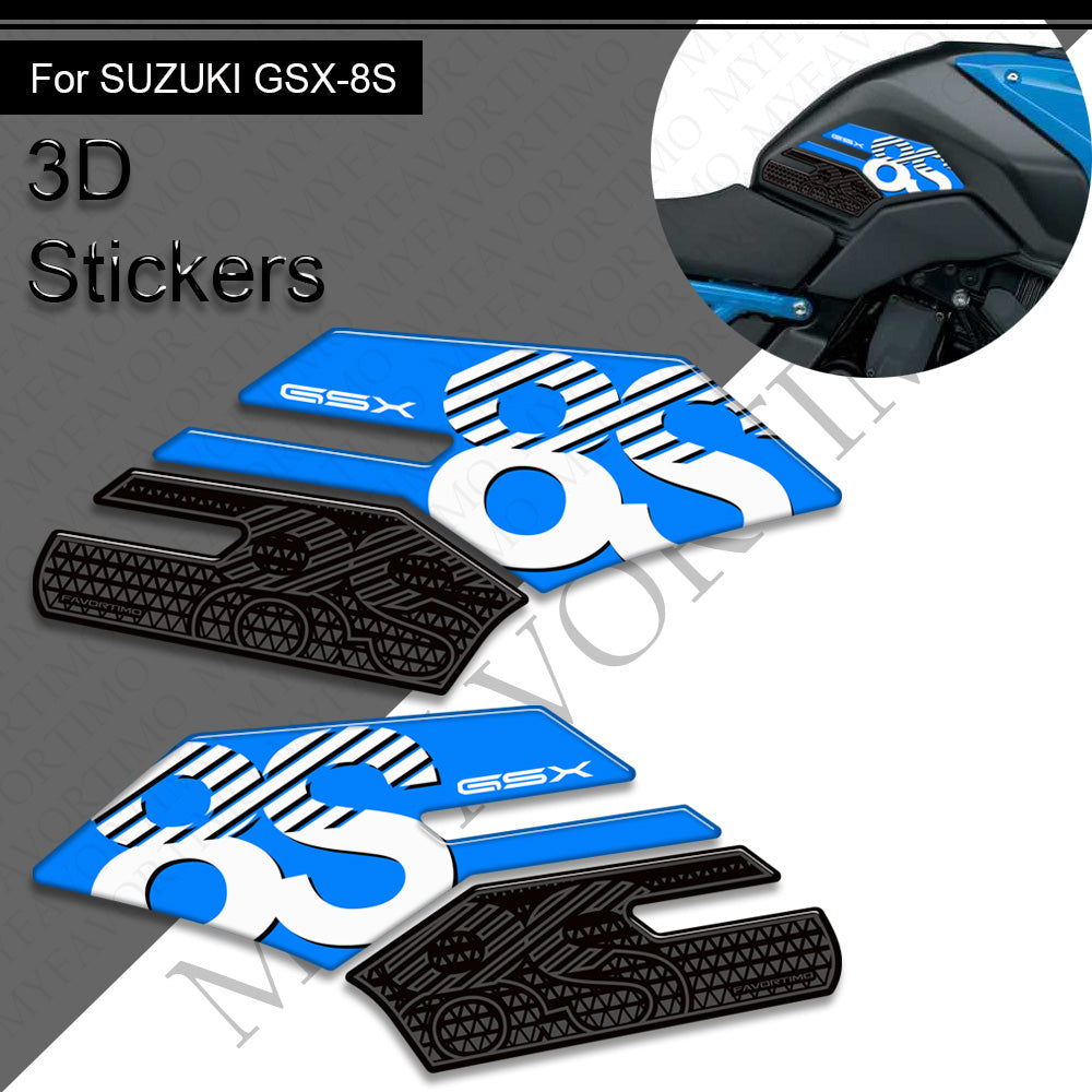 Suzuki GSX-8S 3D Epoxy Tank Decals Kit 2023-2025 丨 Fuel Cap and Side Stickers