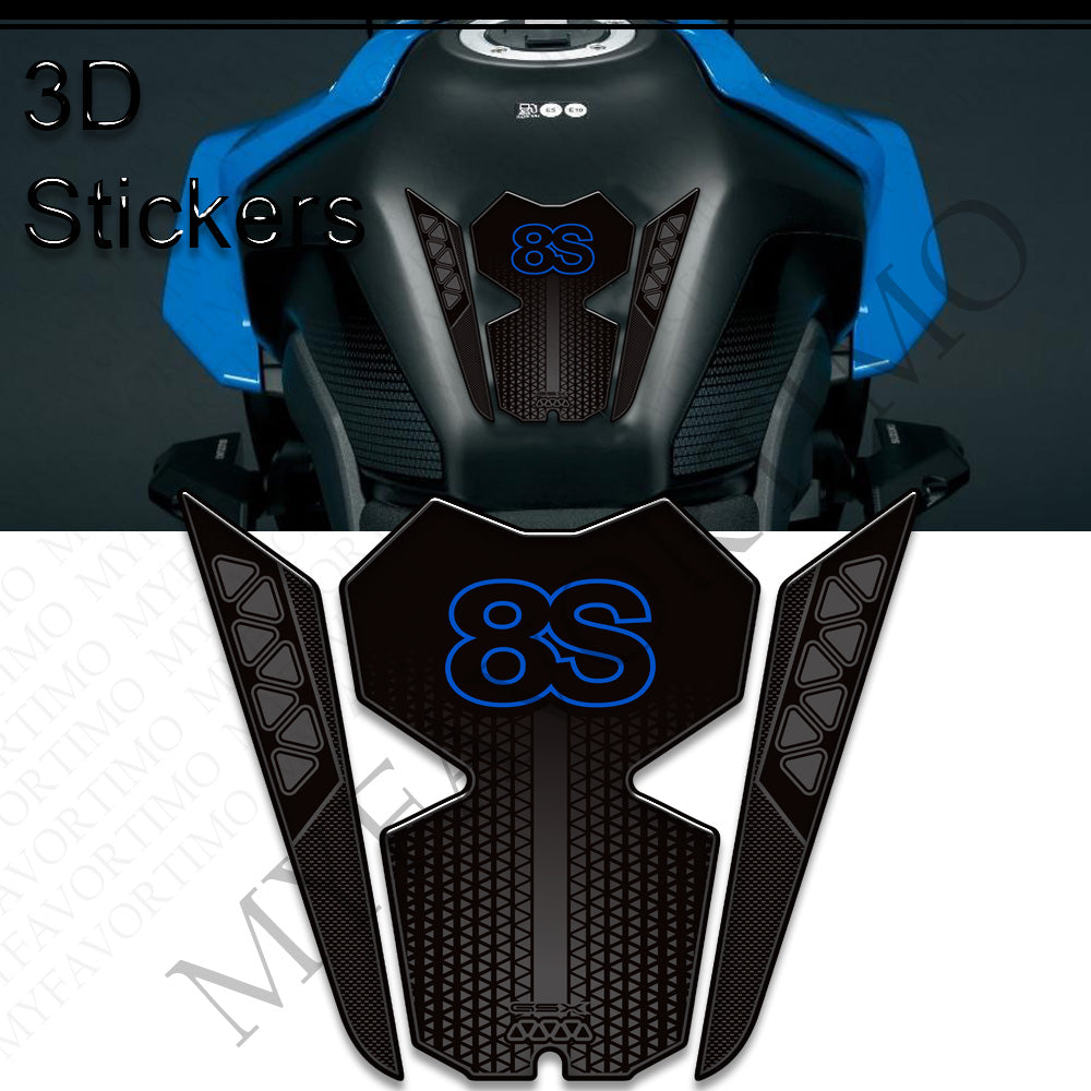 Suzuki GSX-8S 3D Epoxy Tank Decals Kit 2023-2024 丨 Fuel Cap and Side Stickers
