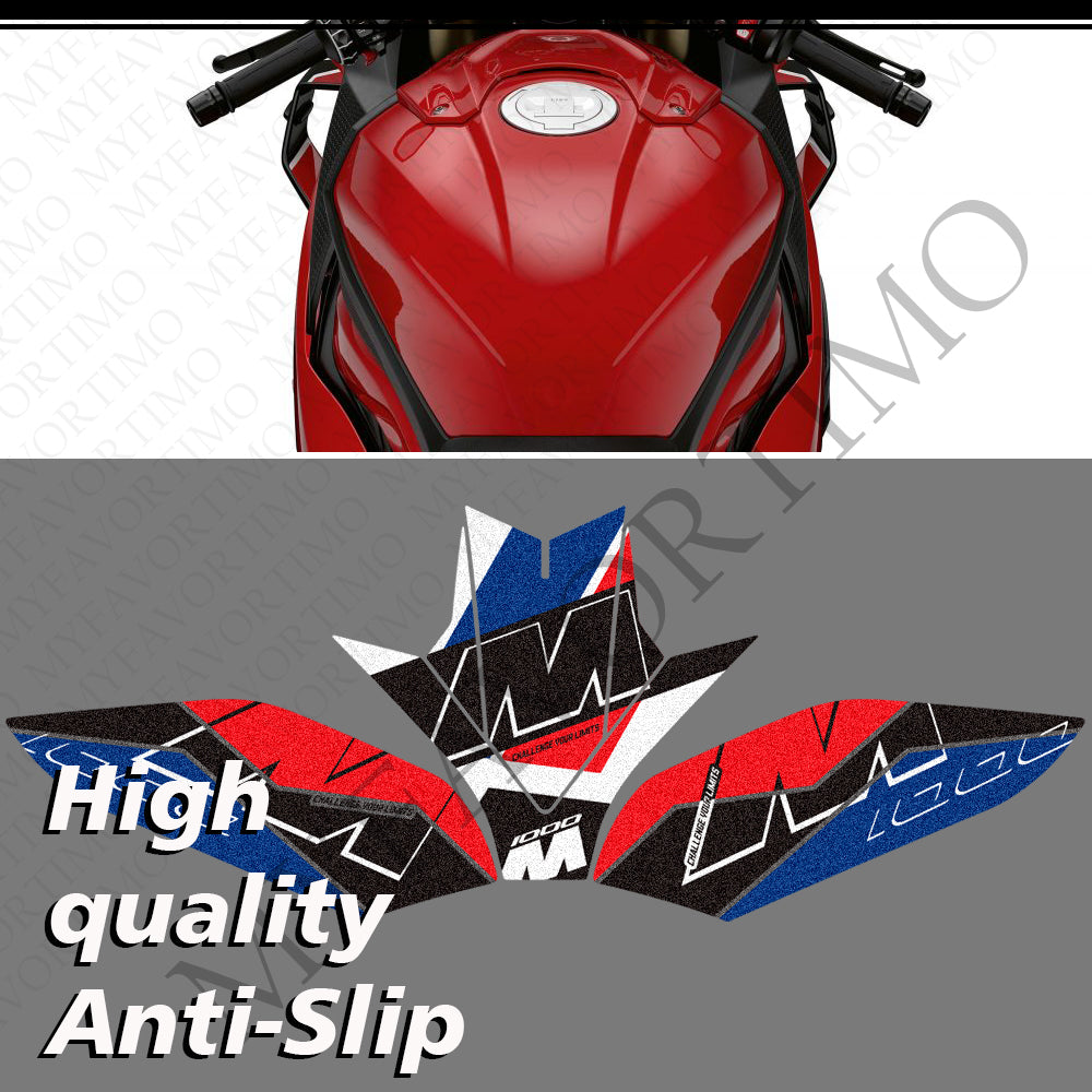 BMW S1000RR S1000R M1000RR M1000R Matte Anti-Slip Tank Pad Kit 丨 Center and Side Stickers