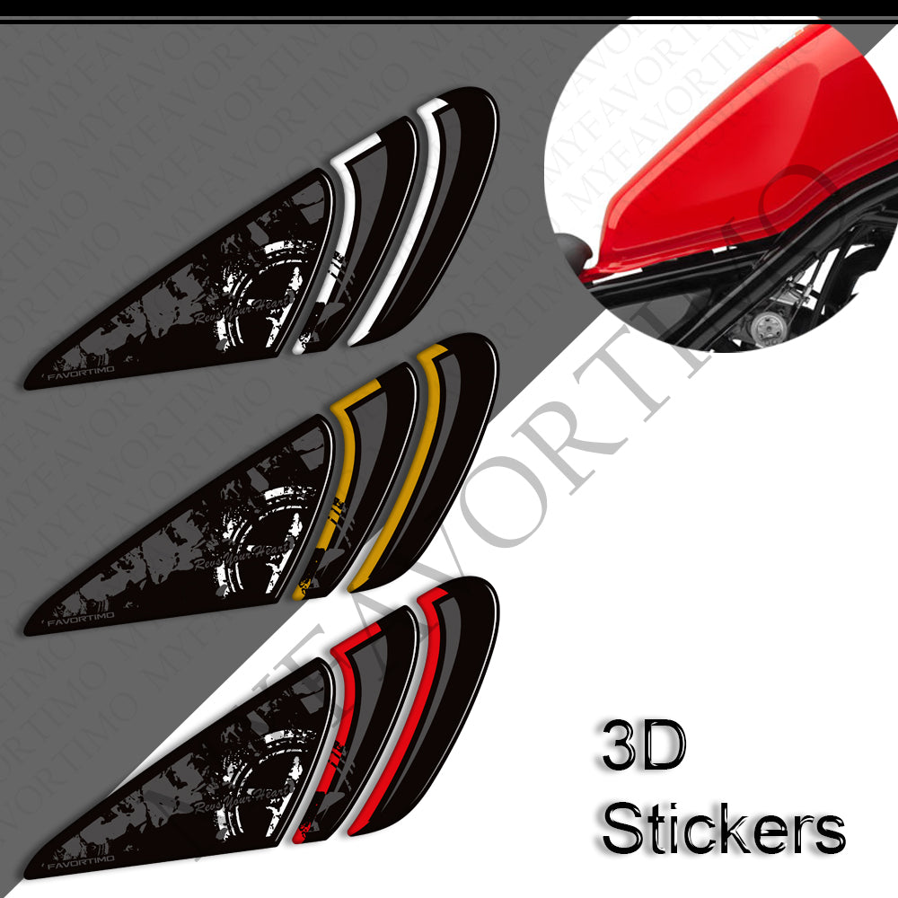 Honda Rebel 250 300 500 3D Epoxy Tank Decals Kit 丨 Fuel Cap and Side Stickers