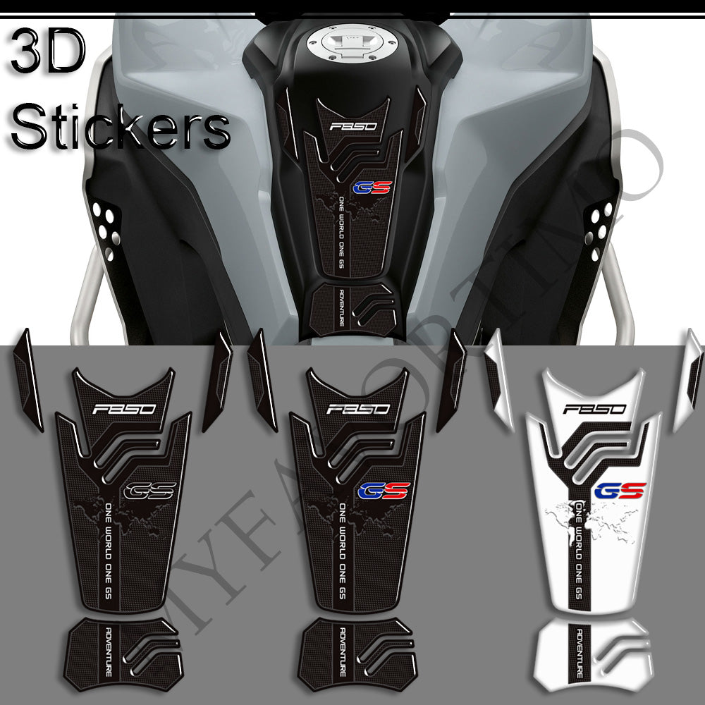 BMW F850GS Adventure 3D Epoxy Tank Decals Kit 2019-2023 丨 Center Pad and Side Stickers