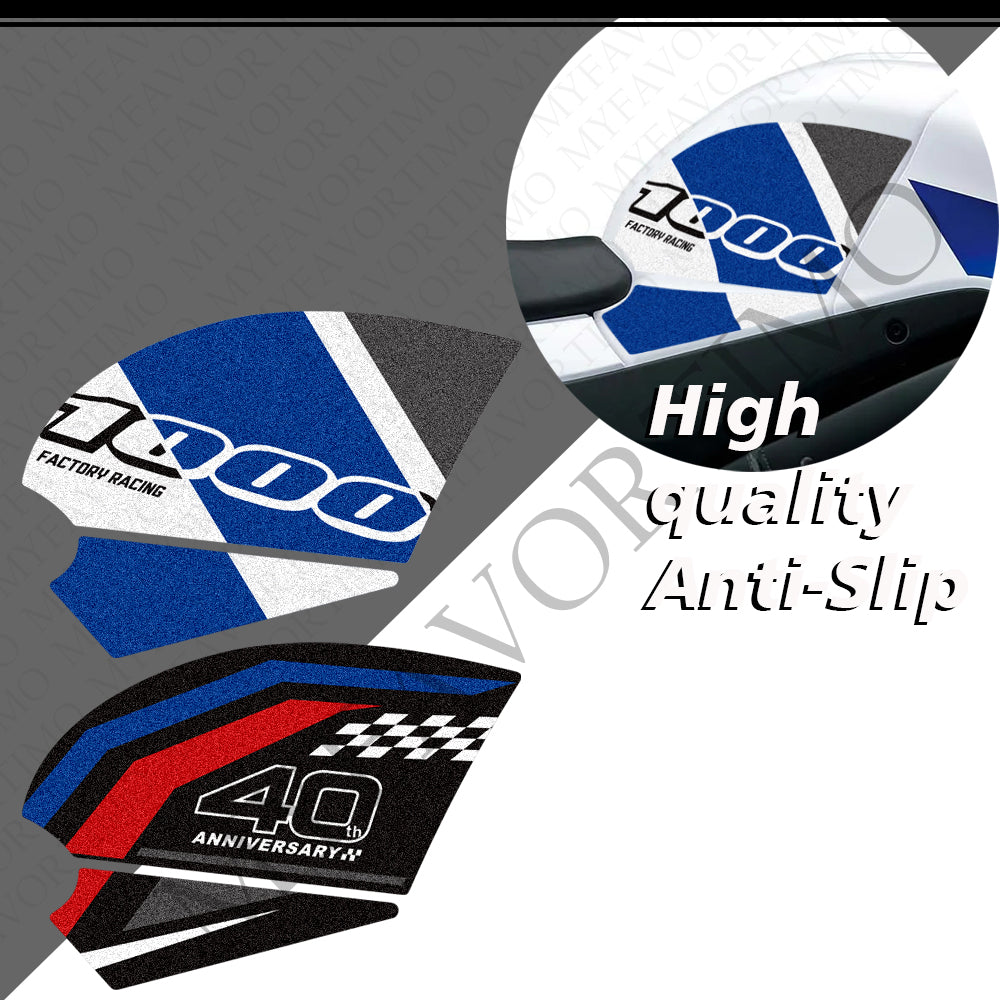 Suzuki GSX-R1000 / GSX-R1000R / 40th | Matte Anti-Slip Knee Tank Pad & Cap Stickers Decals