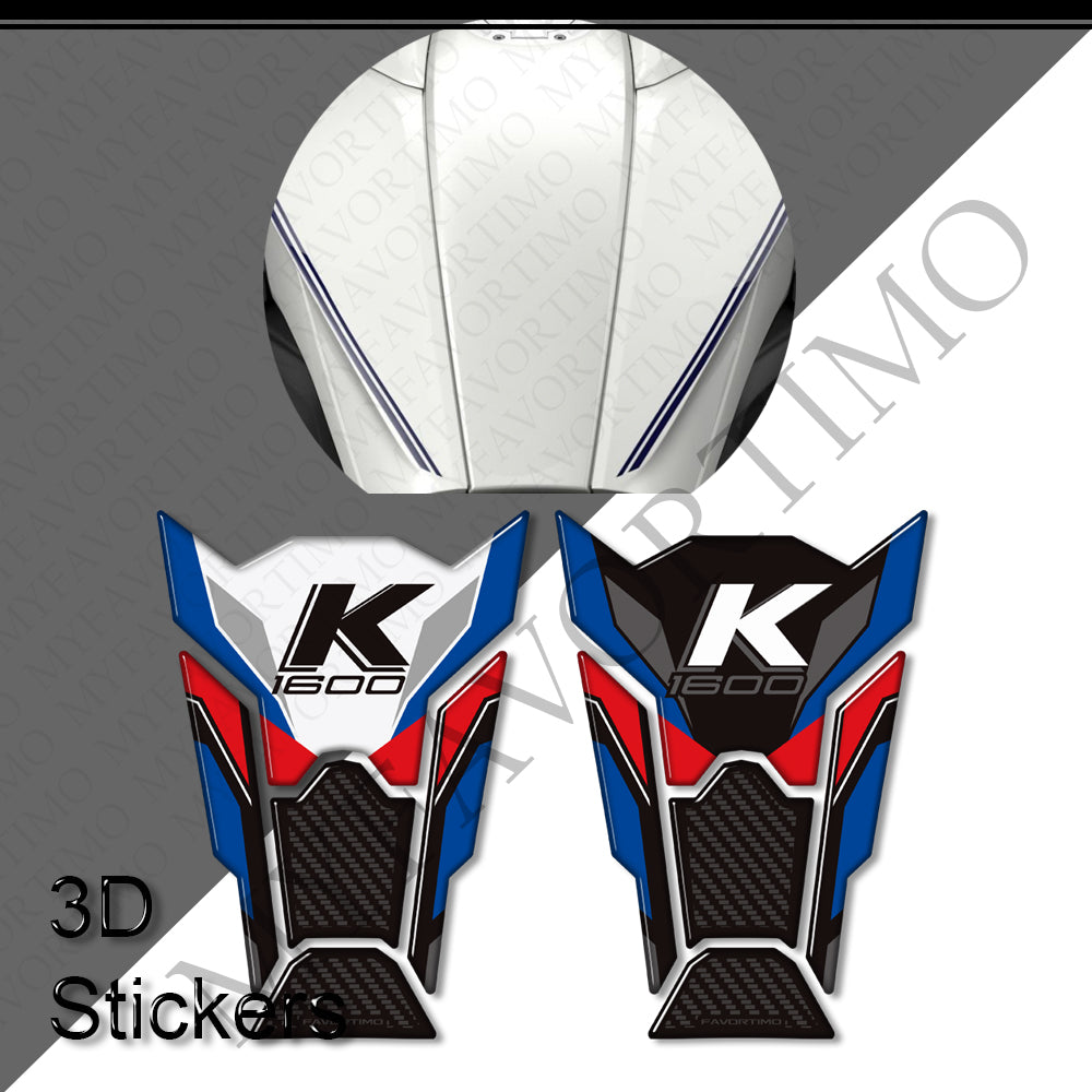 BMW K1600B / K1600GT / K1600GTL | 3D Epoxy Knee Tank Pad & Cap Stickers Decals