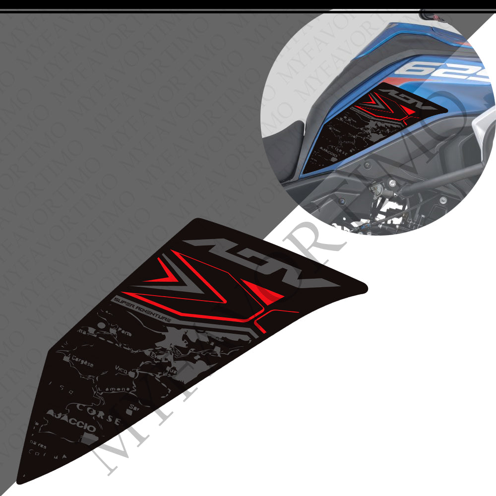 Kove 625X Adventure Anti-Slip Tank Pad Kit 2025-2026 丨 Center and Side Stickers