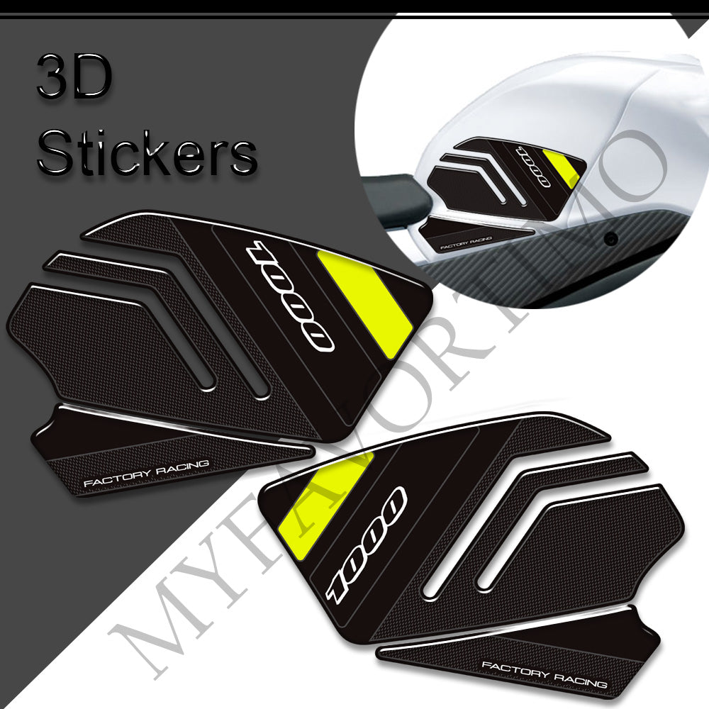 Suzuki GSX-R1000 GSX-R1000R 3D Epoxy Tank Side Decals Kit 2017-2026 丨 Yellow Blue Red Black