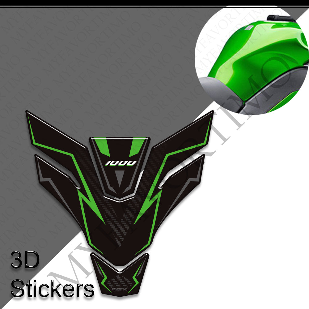 Kawasaki Ninja 1000SX 1000SX SE | Tank Pad Knee Grip 3D Stickers