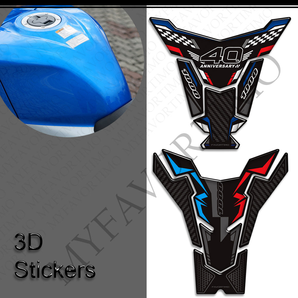 Suzuki GSX-R1000 / GSX-R1000R / 40th | 3D Epoxy Knee Tank Pad & Cap Stickers Decals