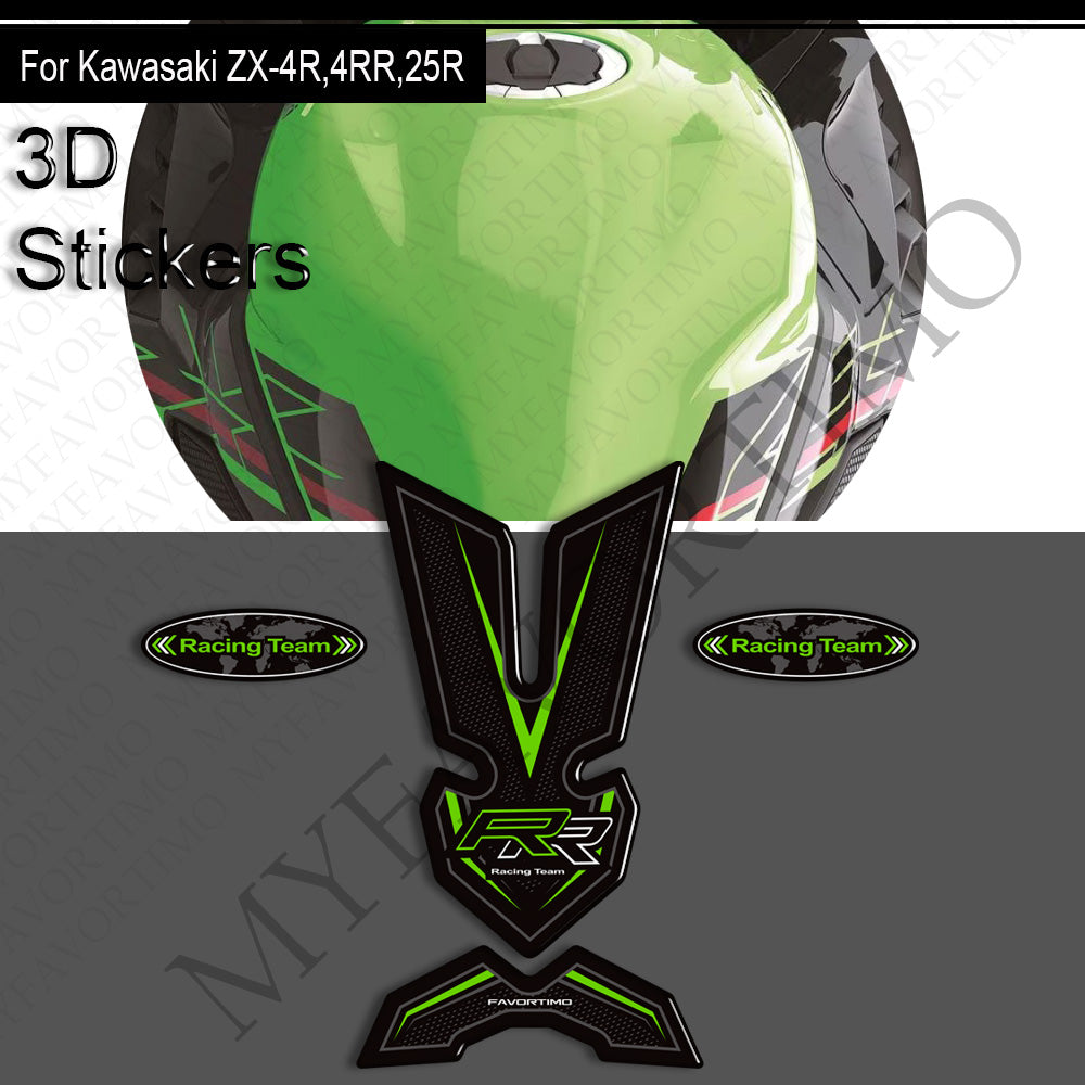 Kawasaki Ninja ZX-4R ZX-4RR ZX-25R Decals Kit 丨 Tank Pad and Side Stickers