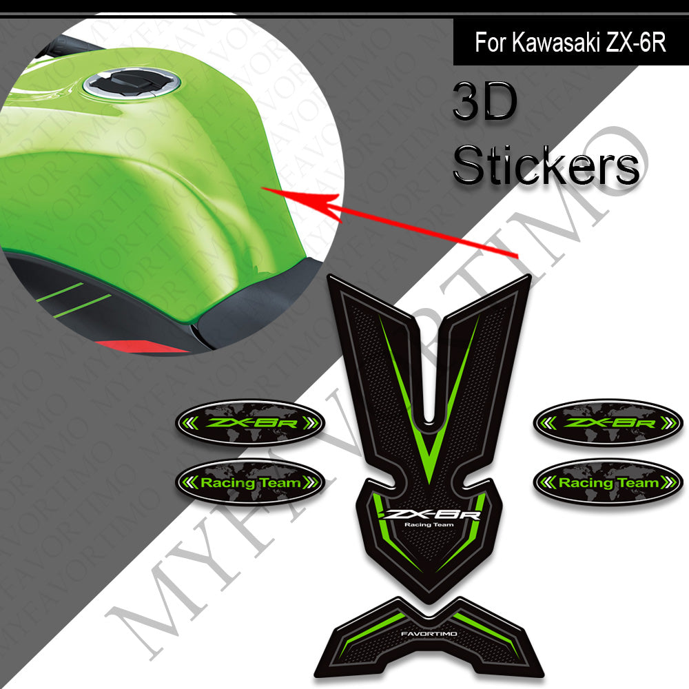 Kawasaki Ninja ZX-6R Decals Kit 丨 Tank Pad and Side Stickers