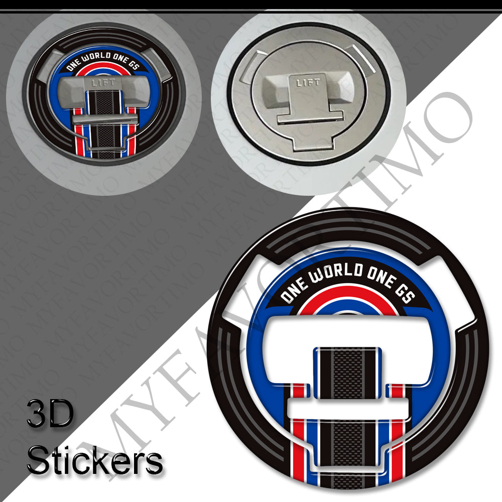BMW R12GS R 12 G/S 3D Epoxy Tank Decals Kit 2025-2026 丨 Fuel Cap and Side Stickers