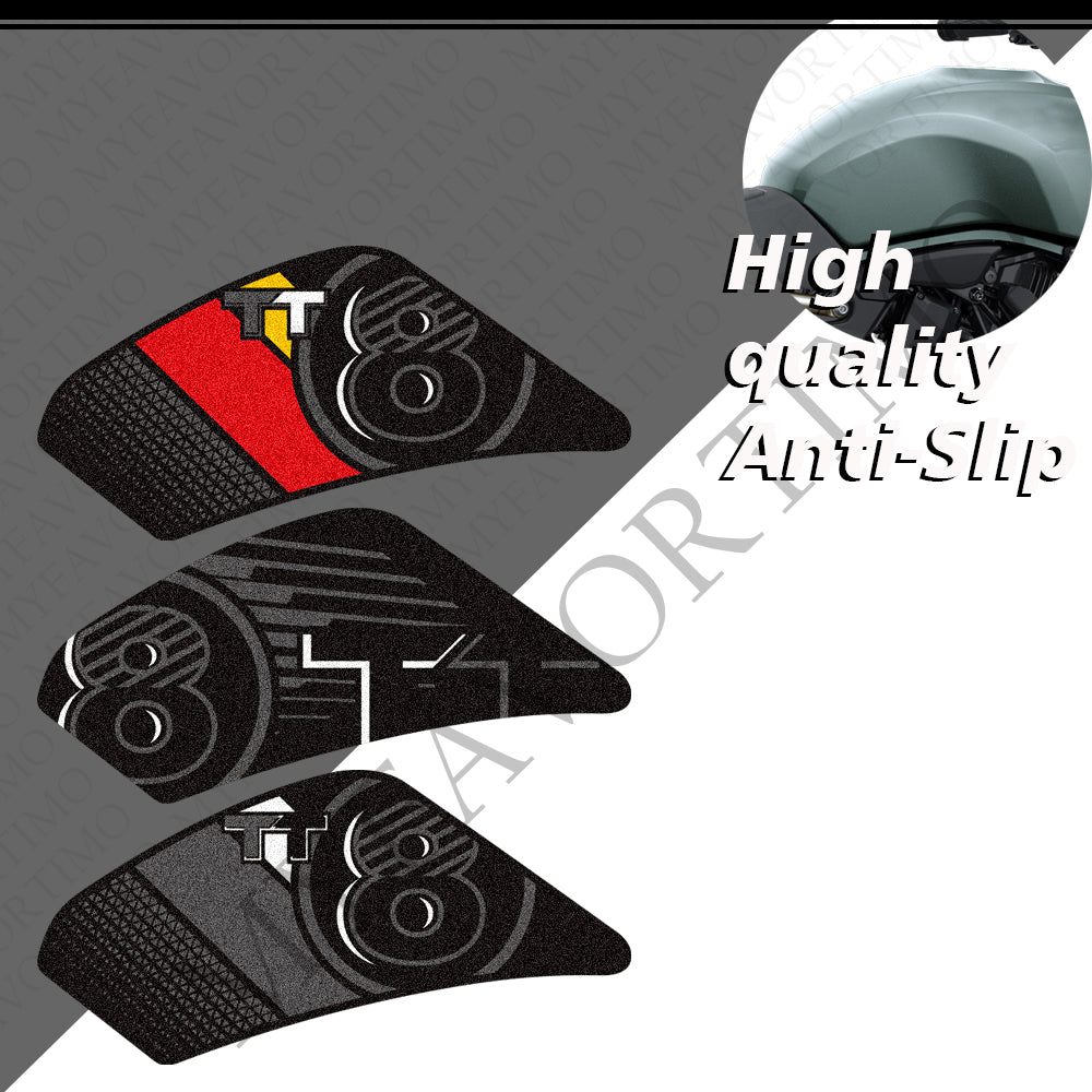 Suzuki GSX-8T / GSX-8TT | Matte Anti-Slip Knee Tank Pad & Cap Protection Stickers Decals