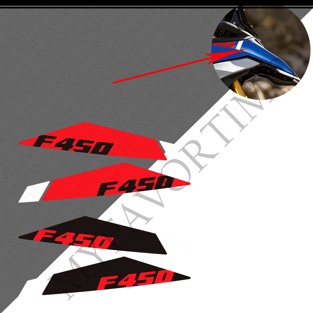 BMW F450GS 2026‑2027 Stickers | PVC Front Fairing Fender Protection  Decals Kit