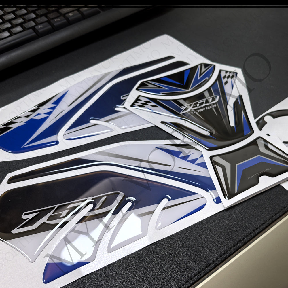 Suzuki GSX-R600 / GSX-R750 | 3D Epoxy Knee Tank Pad & Protection Stickers Decals