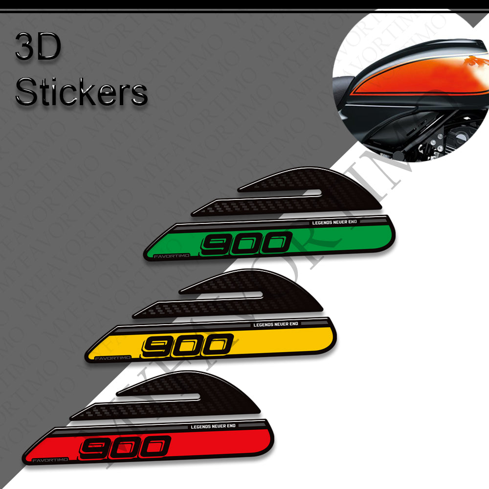 Kawasaki Z900RS Z900 Cafe SE ABS Decals Kit 2017-2026 | 3D Epoxy Tank Stickers