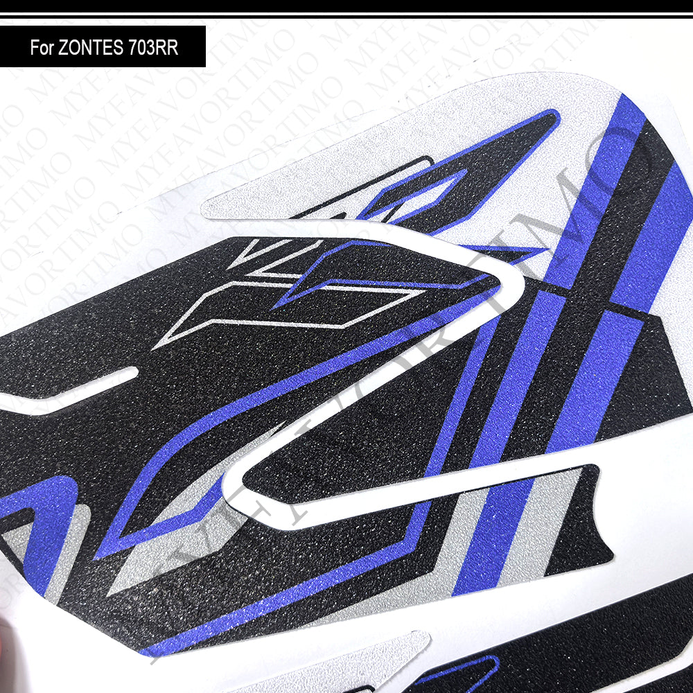 Zontes ZT703-RR Anti-Slip Tank Pad Kit 丨 Center and Side Stickers