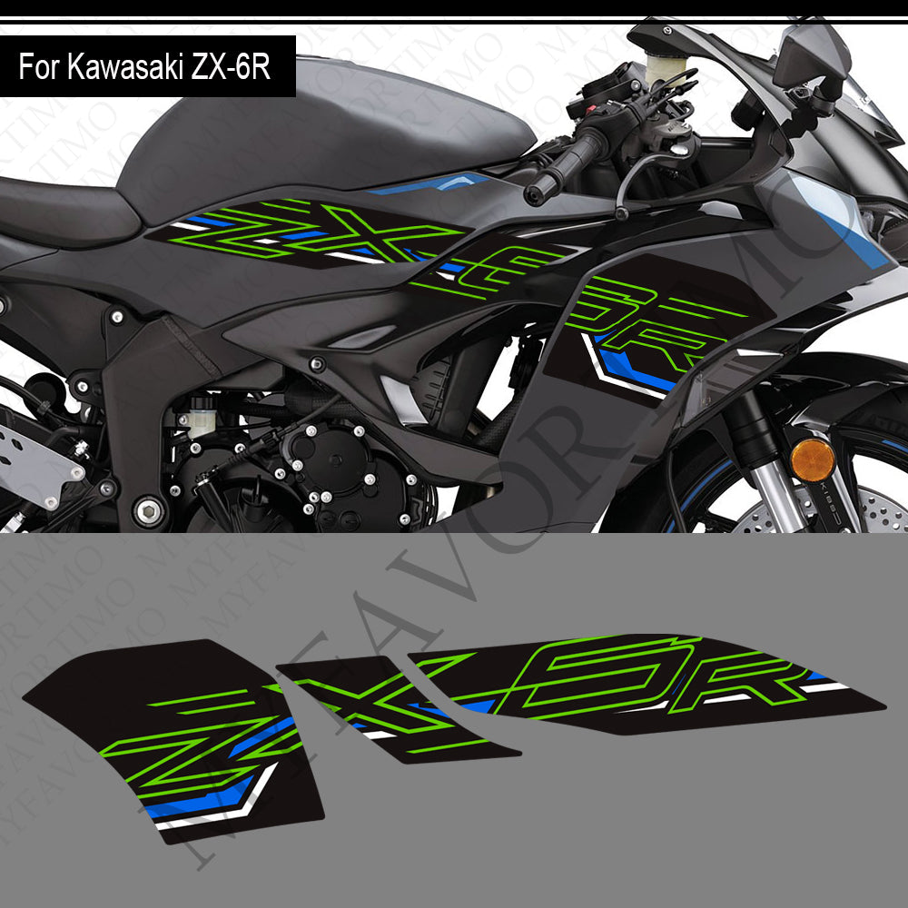 Kawasaki Ninja ZX-6R PVC Decals Kit 丨 Tank and Full Body Stickers