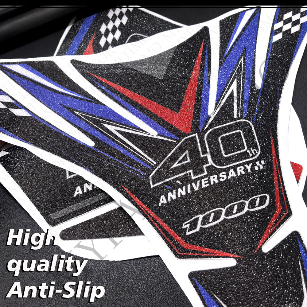 Suzuki GSX-R1000 / GSX-R1000R / 40th | Matte Anti-Slip Knee Tank Pad & Cap Stickers Decals
