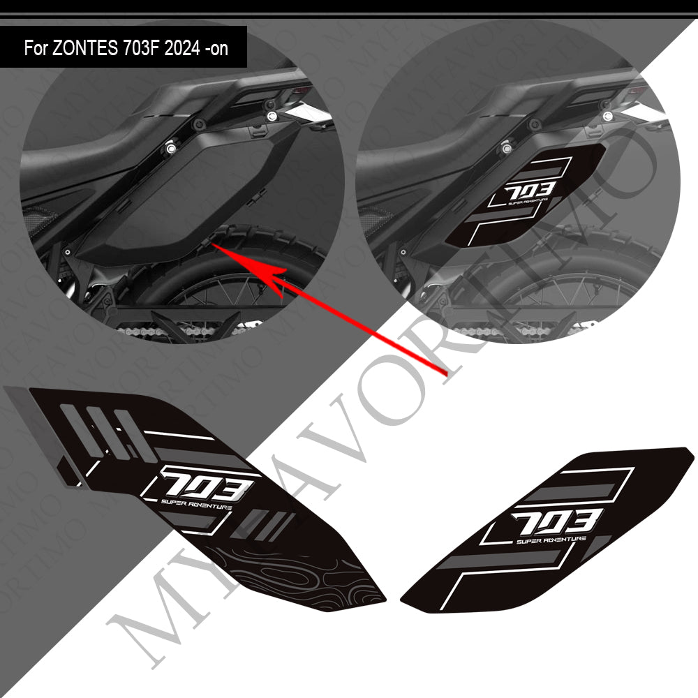 Zontes ZT703-F Anti-Slip Tank Pad Kit 丨 Center and Side Stickers