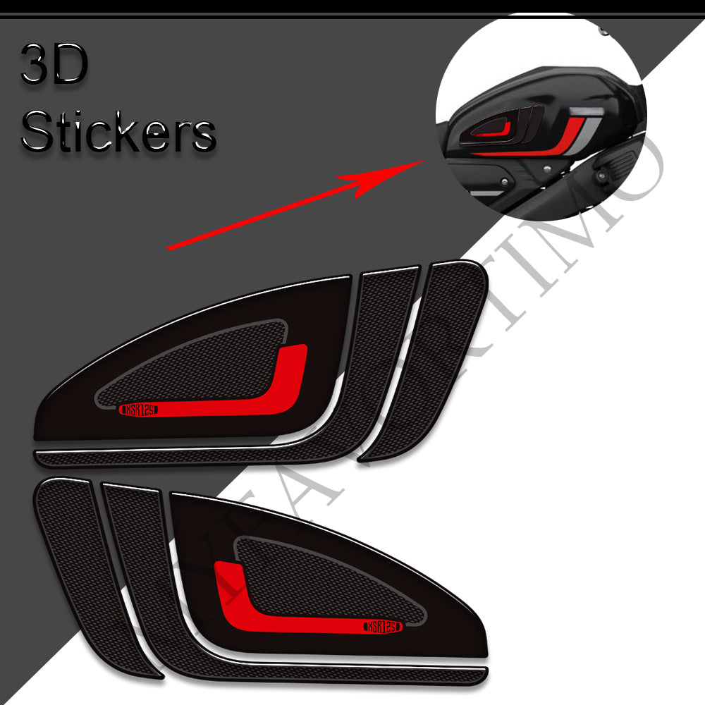 Yamaha XSR125 3D Epoxy Tank Pad Kit 2021-2023 丨 Center and Side Stickers