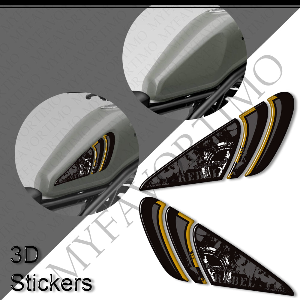 Honda Rebel 250 300 500 Decals Kit 丨 Tank Pad and Full Set Stickers