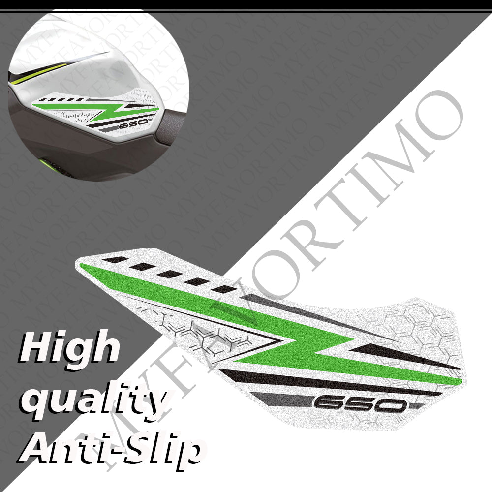 Kawasaki Ninja Z650 Z650 S Kit de patins de réservoir antidérapants mats 丨 Autocollants centraux et latéraux