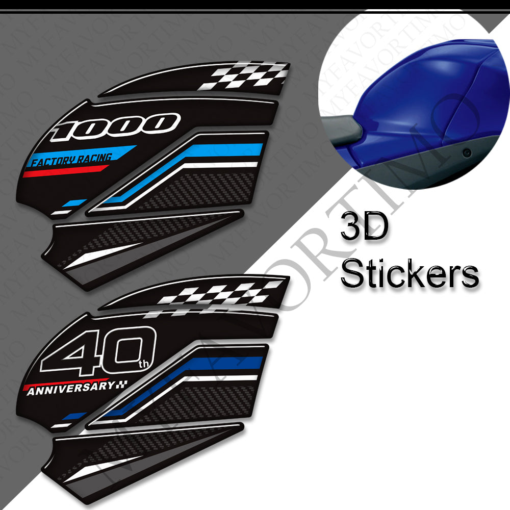 Suzuki GSX-R1000 / GSX-R1000R / 40th | 3D Epoxy Knee Tank Pad & Cap Stickers Decals