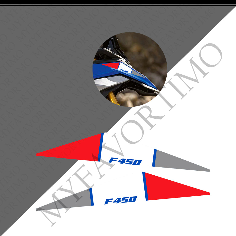 BMW F450GS 2026‑2027 Stickers | PVC Front Fairing Fender Protection  Decals Kit